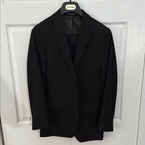 Banana Republic Black Suit with Notch Lapel